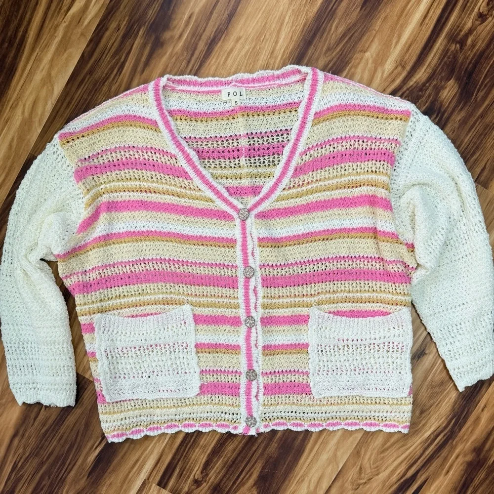 POL Multicolor Striped Women's Cardigan - Picture 3 of 6